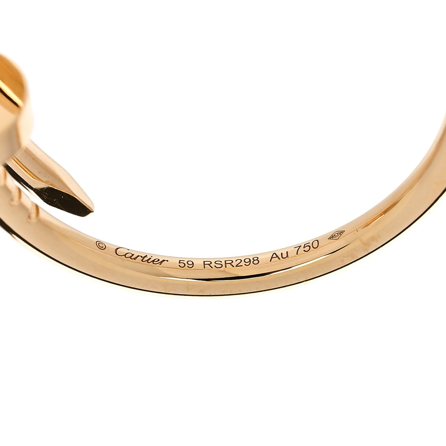 18K Yellow Gold Small Juste Un Clou Ring 59 8.75