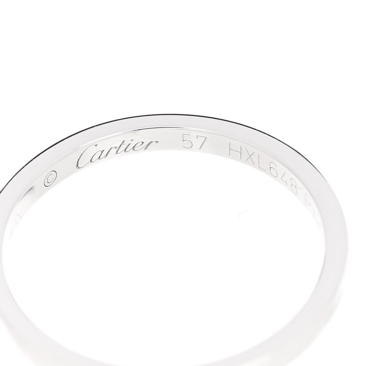 Platinum 2mm Ballerine Wedding Band Ring 57 8