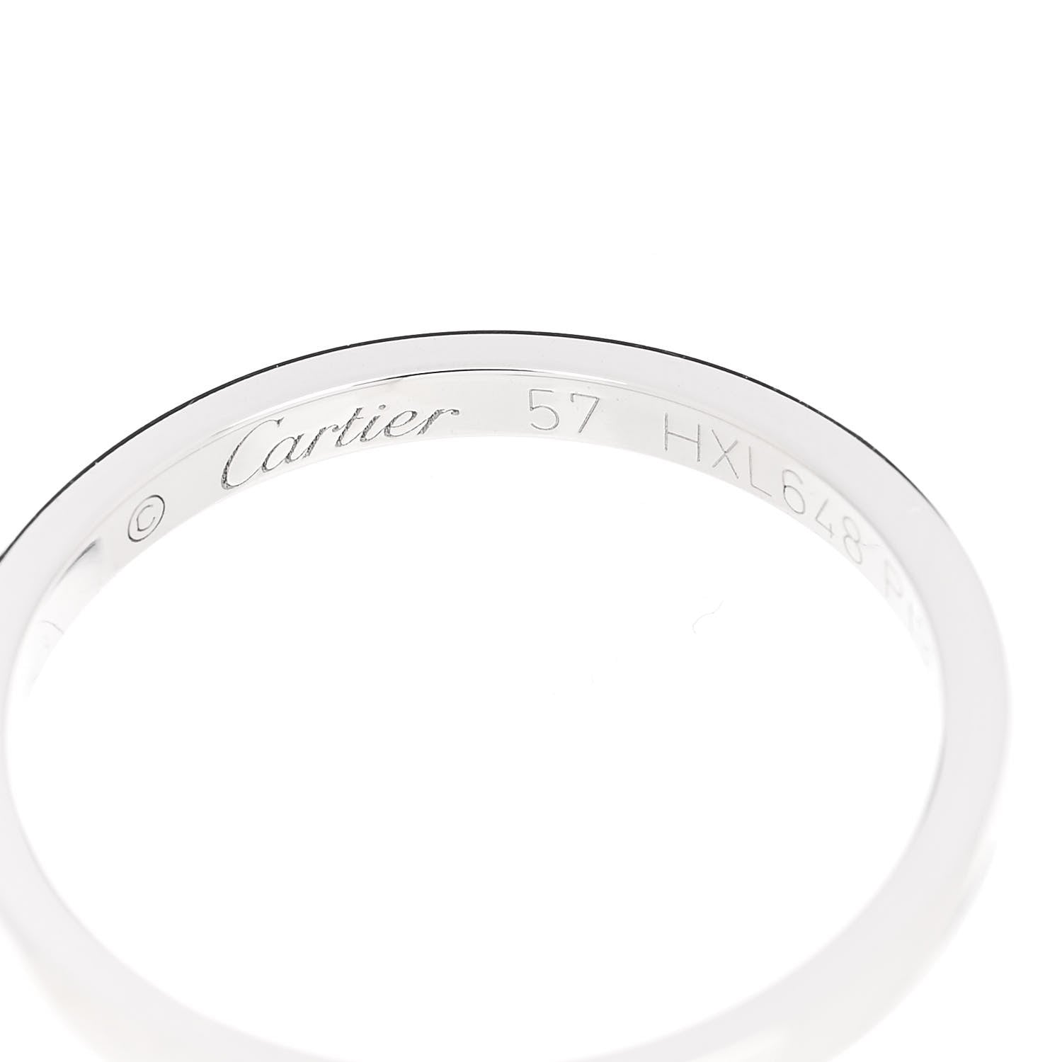 Cartier Platinum 2mm Ballerine Wedding Band Ring 57 8 4 of 6