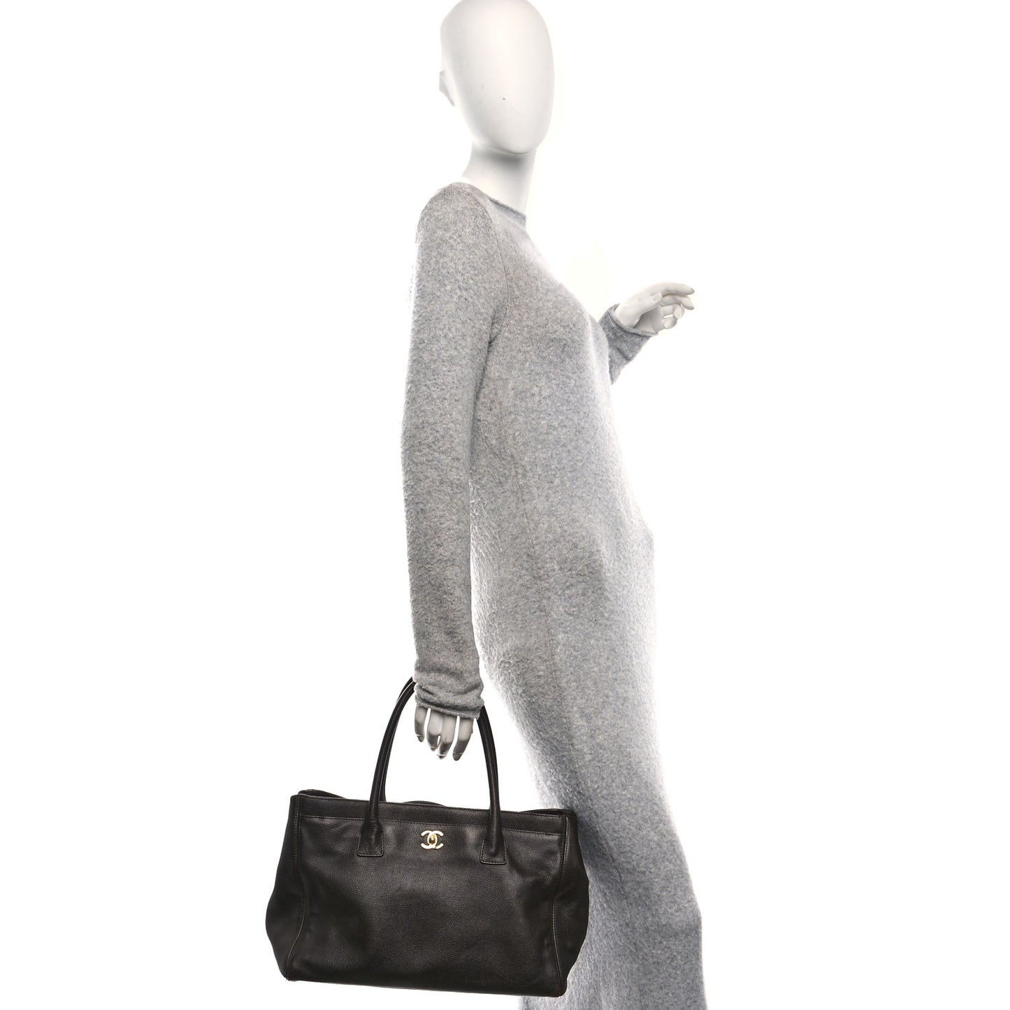 Calfskin Cerf Executive Shopper Tote Brown