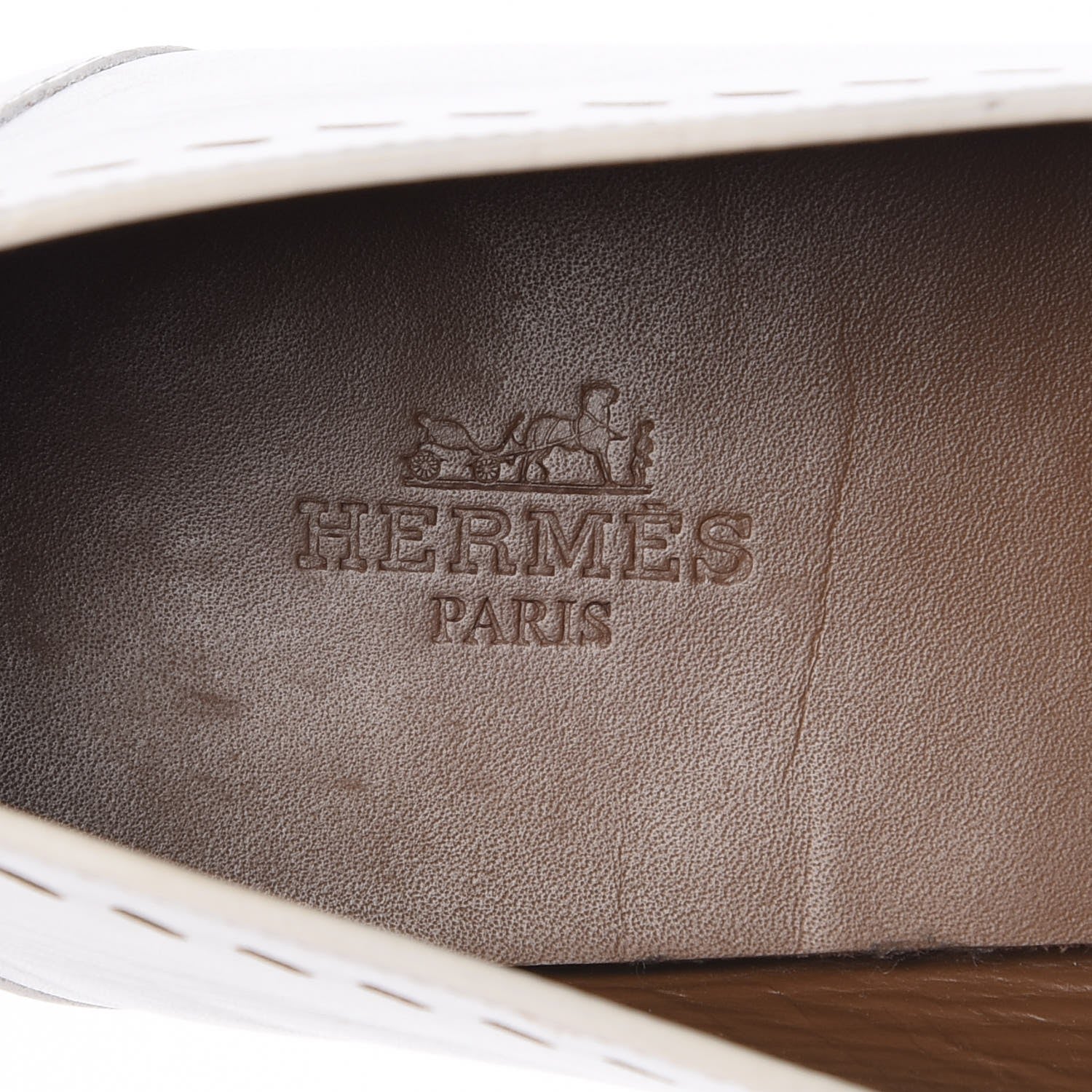Hermes Calfskin Ovale Moccasin Loafers 38.5 10 of 12