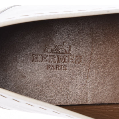 Hermes Calfskin Ovale Moccasin Loafers 38.5 10 of 12