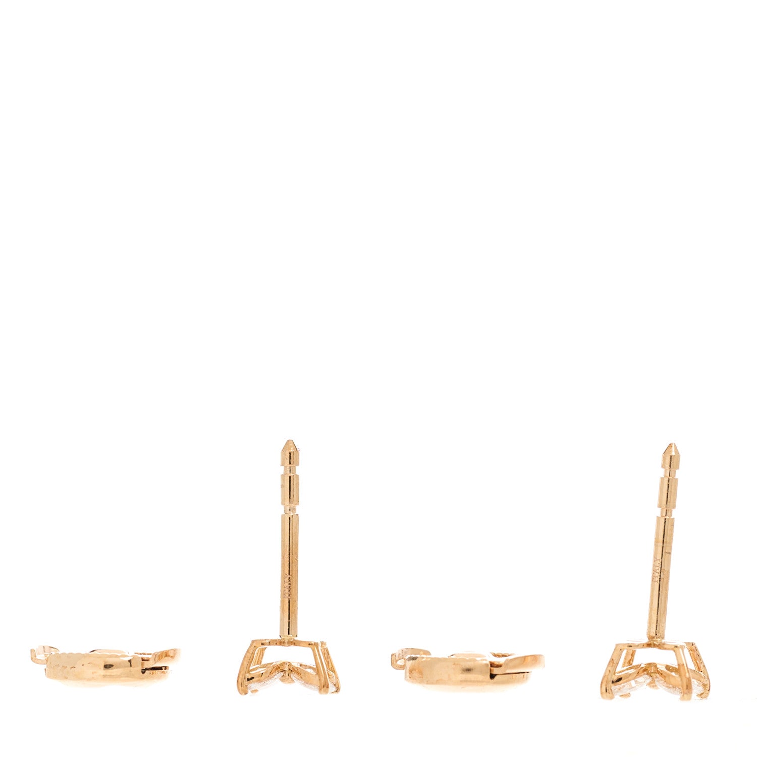 Tiffany 18k Rose Gold Diamond .19ct Mini Victoria Earrings 3 of 5