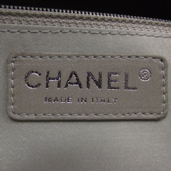 Leather Baby Coco Cabas Argent Fonce