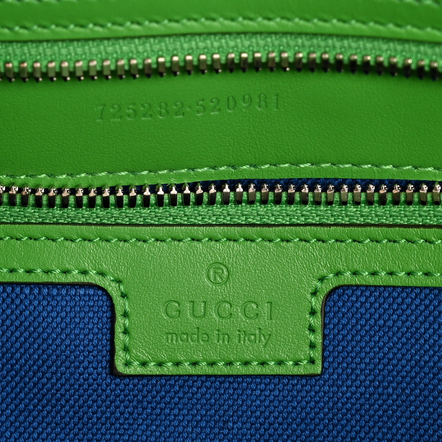 Calfskin GG Tennis Embossed Large Duffle Bag Joy Green Joy Blue