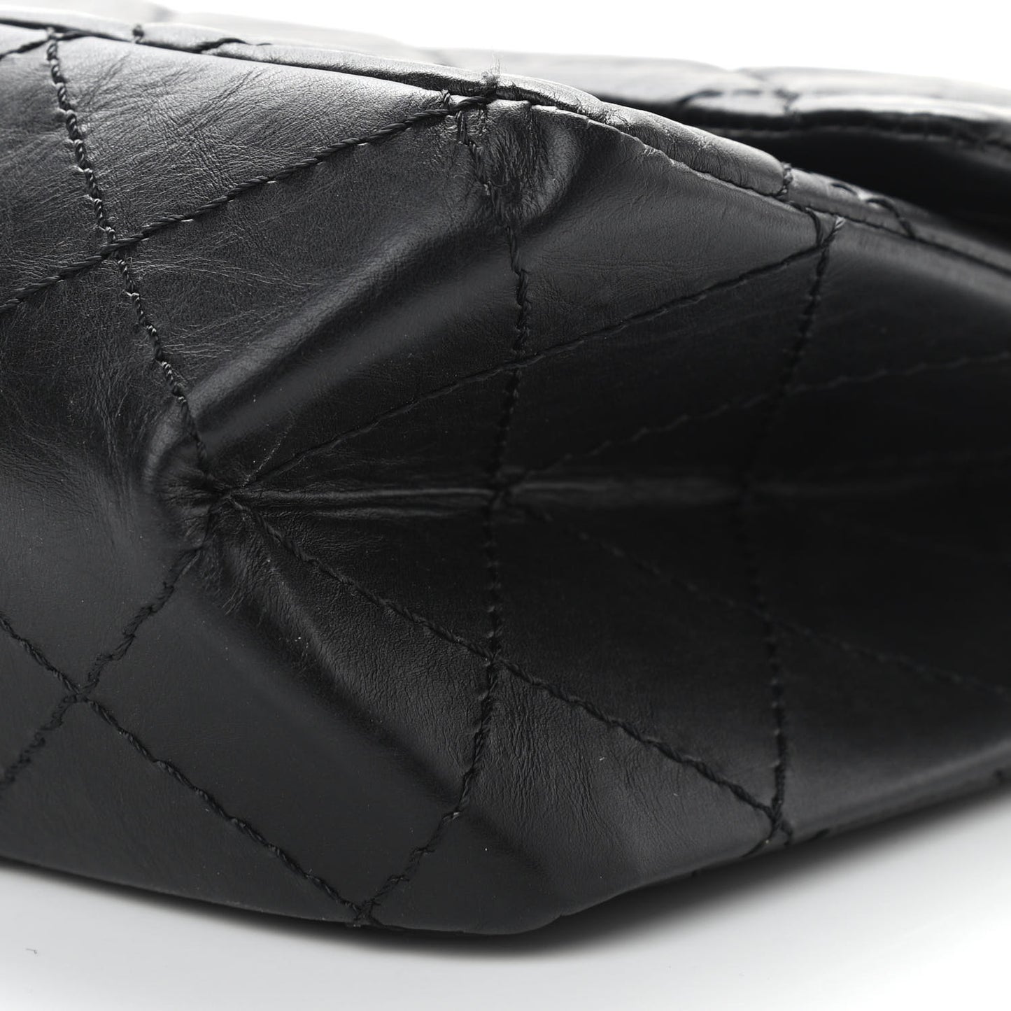 Aged Calfskin Quilted 2.55 Reissue 226 Flap Black
