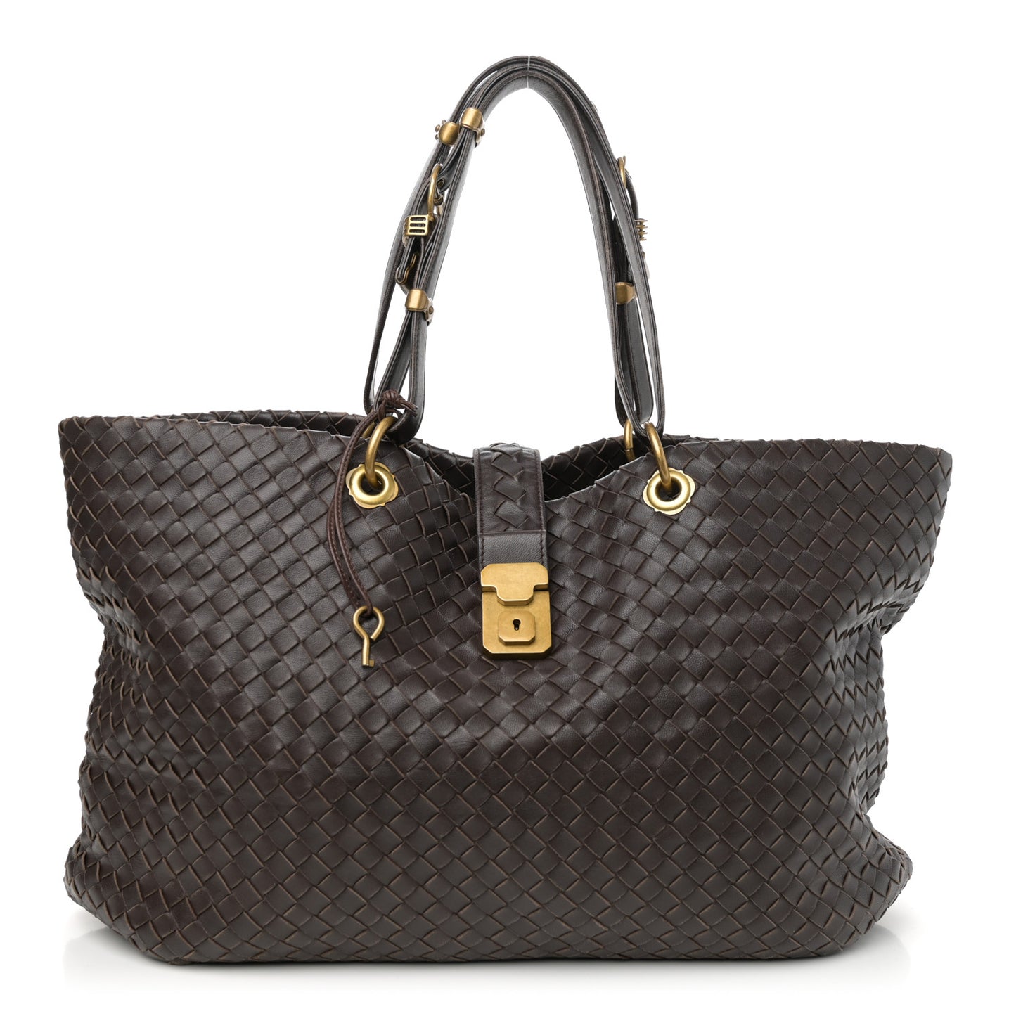 Nappa Intrecciato Large Capri Tote Ebano