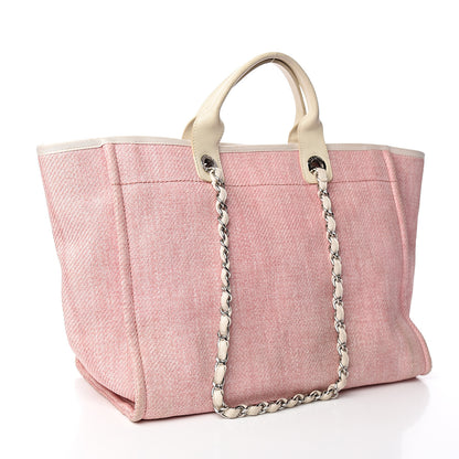 Chanel Canvas Medium Deauville Tote Pink 2 of 9