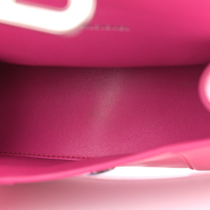 Balenciaga Shiny Box Calfskin Hourglass Top Handle Bag XS Acid Fuchsia 4 of 11