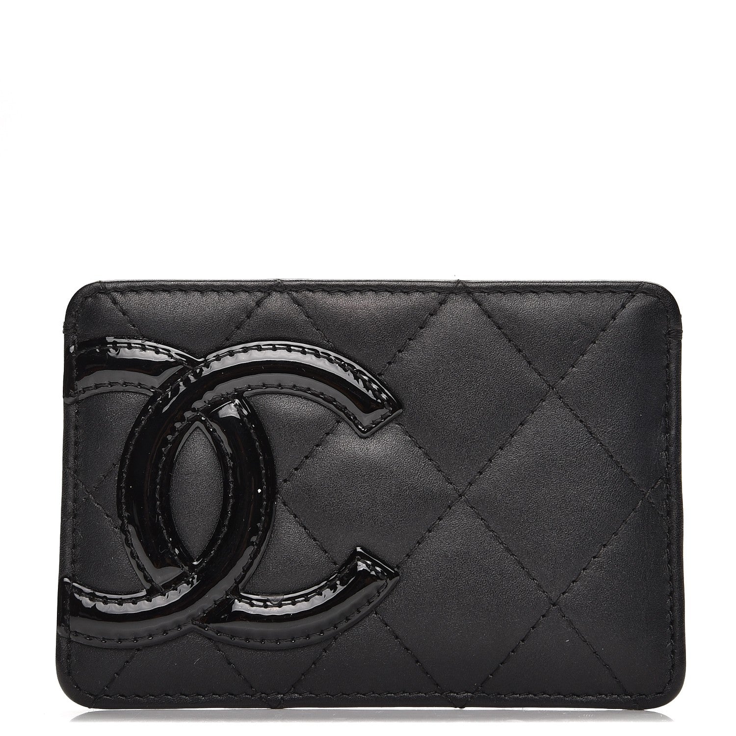 Chanel Calfskin Quilted Cambon Card Holder Black 1 of 8