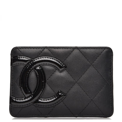 Chanel Calfskin Quilted Cambon Card Holder Black 1 of 8