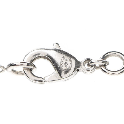 Chanel Resin Pearl CC Shield Drop Necklace Silver 4 of 4