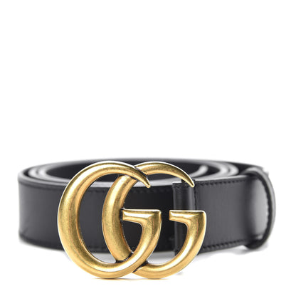 Gucci Calfskin Double G 30mm Belt 90 36 Black 1 of 6