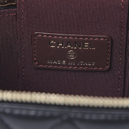 Chanel Lambskin Quilted Mini Vanity Case With Chain Black 6 of 11