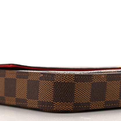 Louis Vuitton Damier Ebene Pochette Felicie Chain Wallet 8 of 9