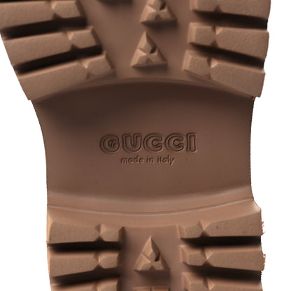 Gucci Rubber GG Monogram Perforated Elea Platform 55mm Lug Sole Sandals 36 Vintage Camel 6 of 9