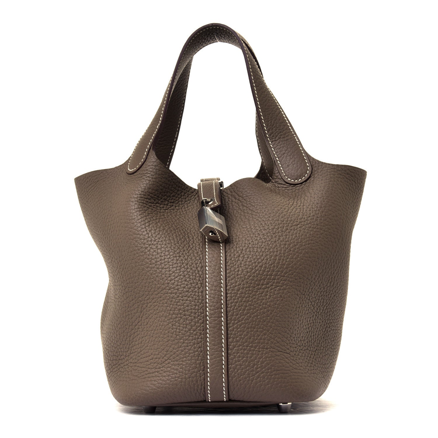 Hermes Taurillon Clemence Picotin Lock 18 PM Etoupe 1 of 5