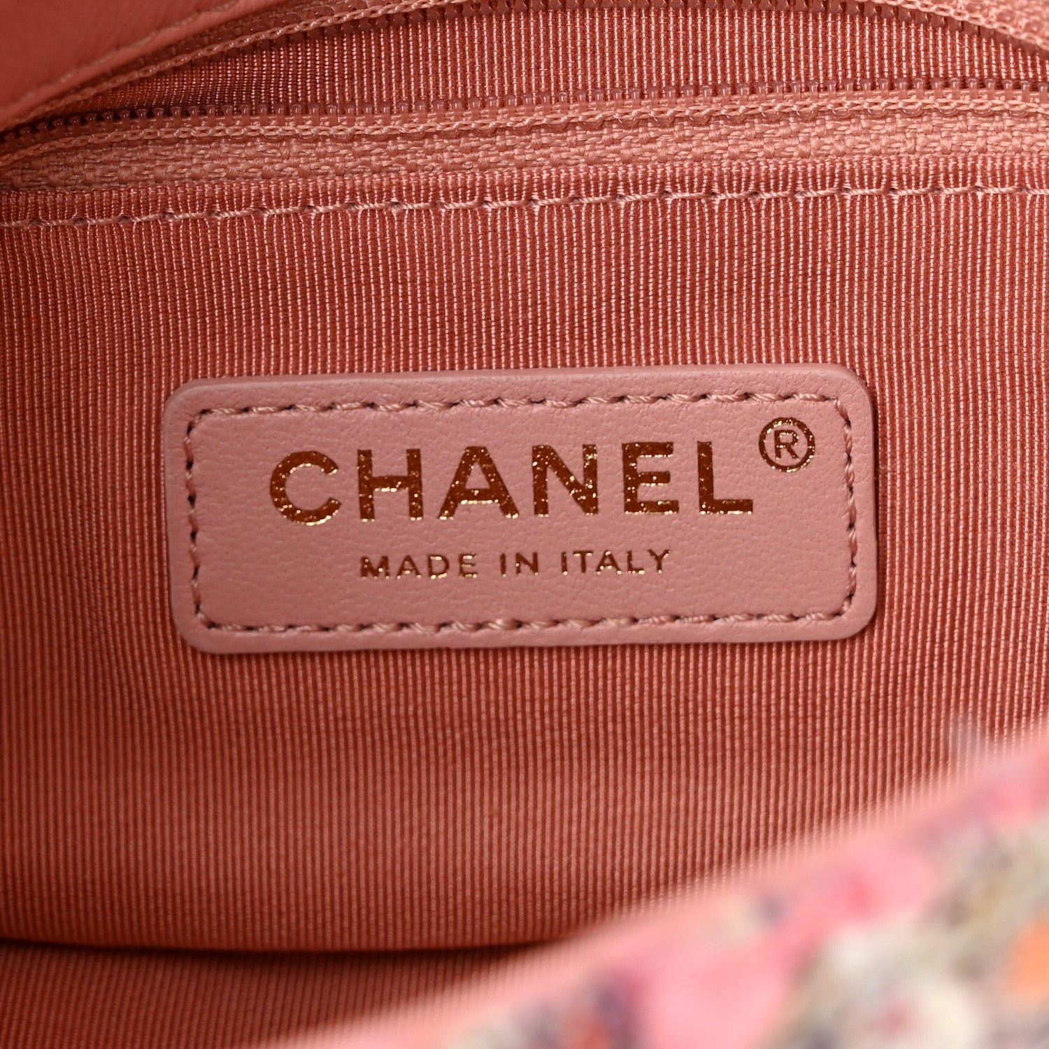 Chanel Tweed Mini Pearl Handle Flap Pink Beige Orange Ecru 6 of 10