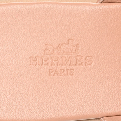 Hermes Calfskin Alligator Womens Elixir Sandals 38.5 Beige Macrame 7 of 9