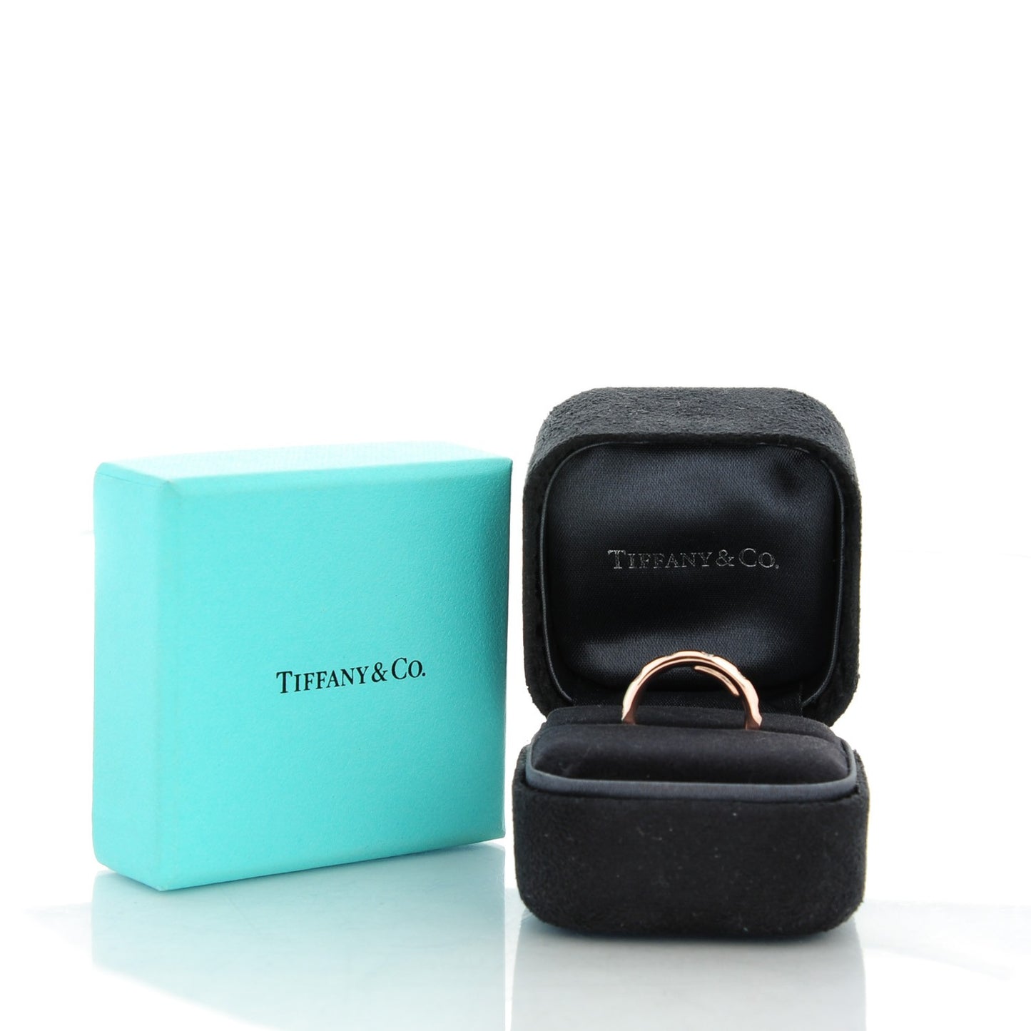 18K Rose Gold Diamond Bezet Band Ring 3.5