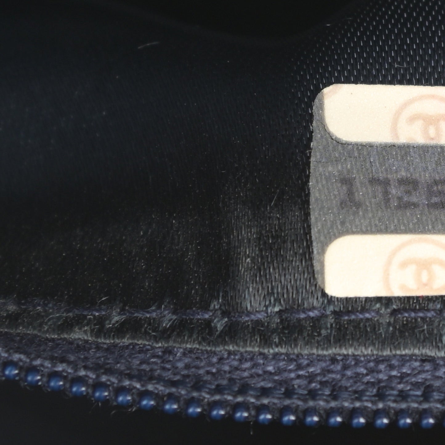 Lambskin CC Tassel Shoulder Bag Navy