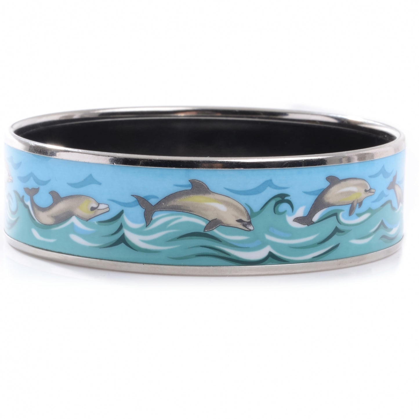Enamel Printed Wide Dolphins Bracelet 65