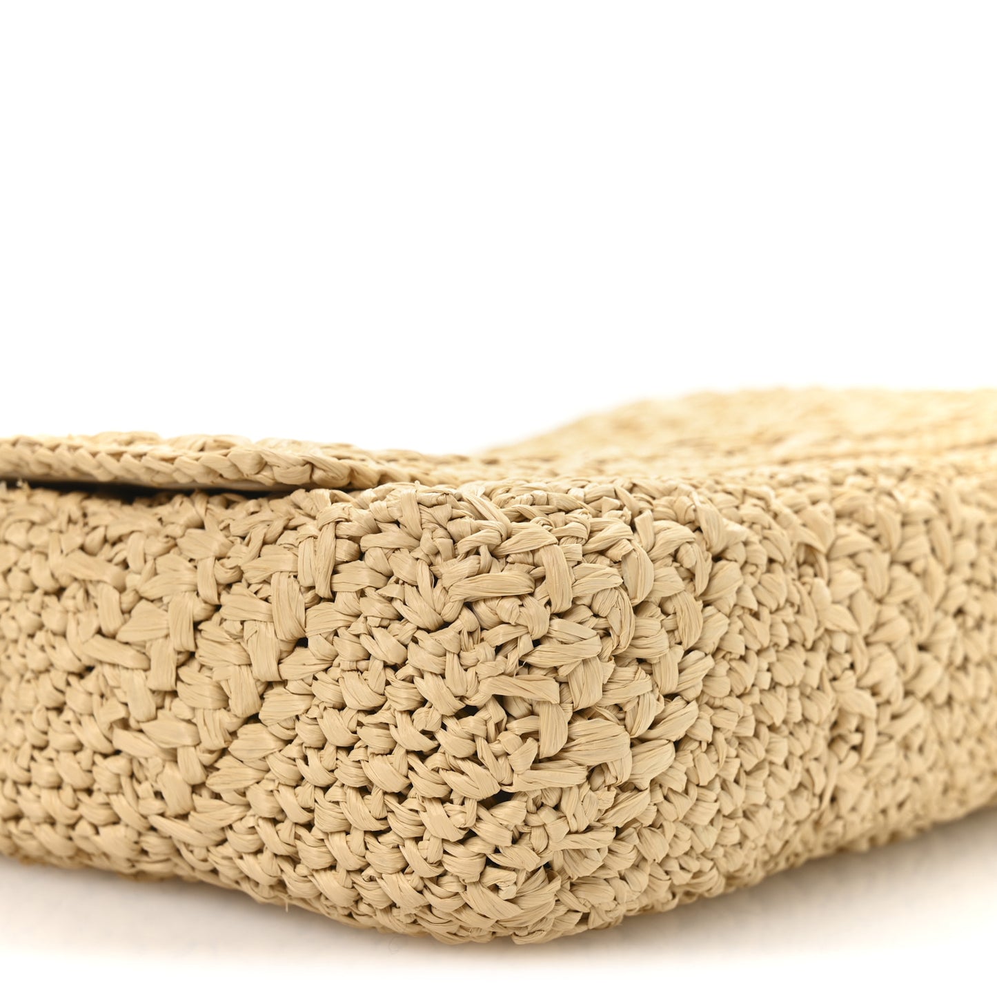 Raffia Monogram Medium Jamie Natural Avorio