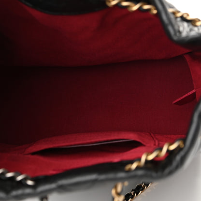 Chanel Aged Calfskin Chevron Quilted Small Gabrielle Backpack Black 6 of 12