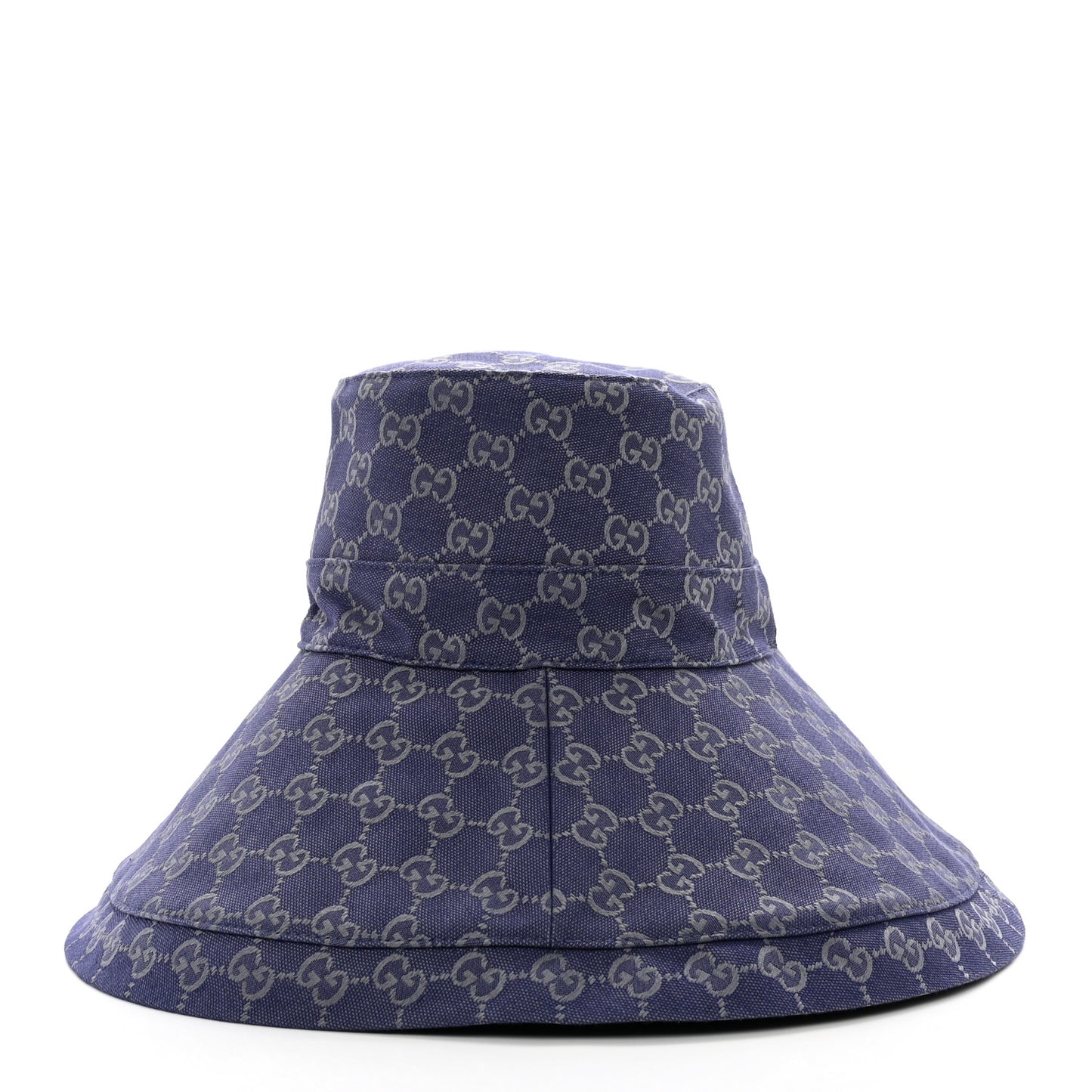 Denim GG Monogram Brim Hat M Blue