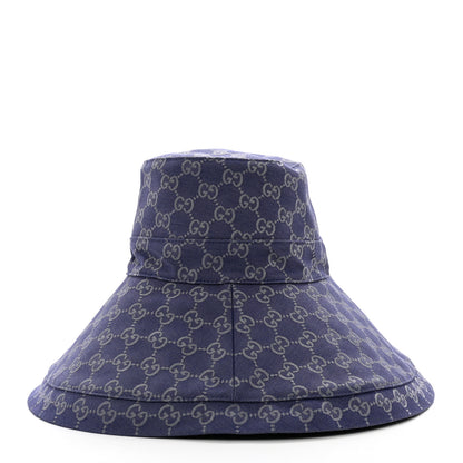 Gucci Denim GG Monogram Brim Hat M Blue 5 of 9