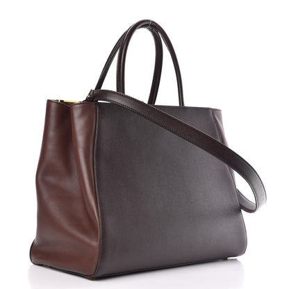 Fendi Vitello Elite Flamingo Regular 2Jours Tote Moro Marrone Nocciola 3 of 13