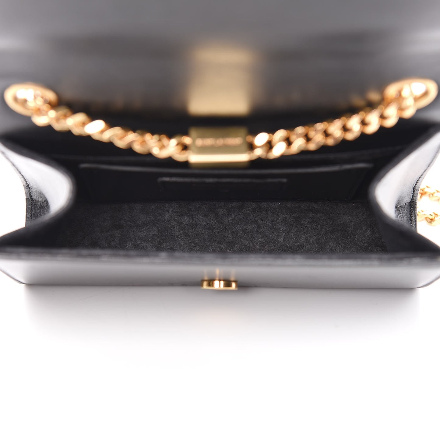 Calfskin Small Classic Monogram Kate Tassel Satchel Black