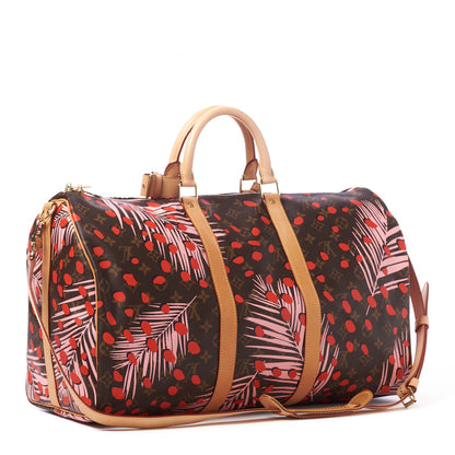 Louis Vuitton Monogram Jungle Dots Keepall Bandouliere 50 Sugar Pink Poppy 3 of 13