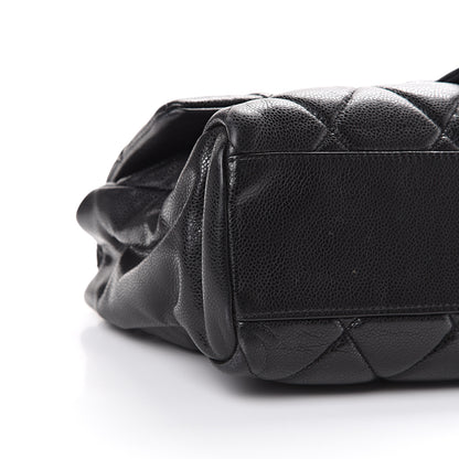 Chanel Glazed Caviar Medium Nature Flap Bag Black 12 of 15