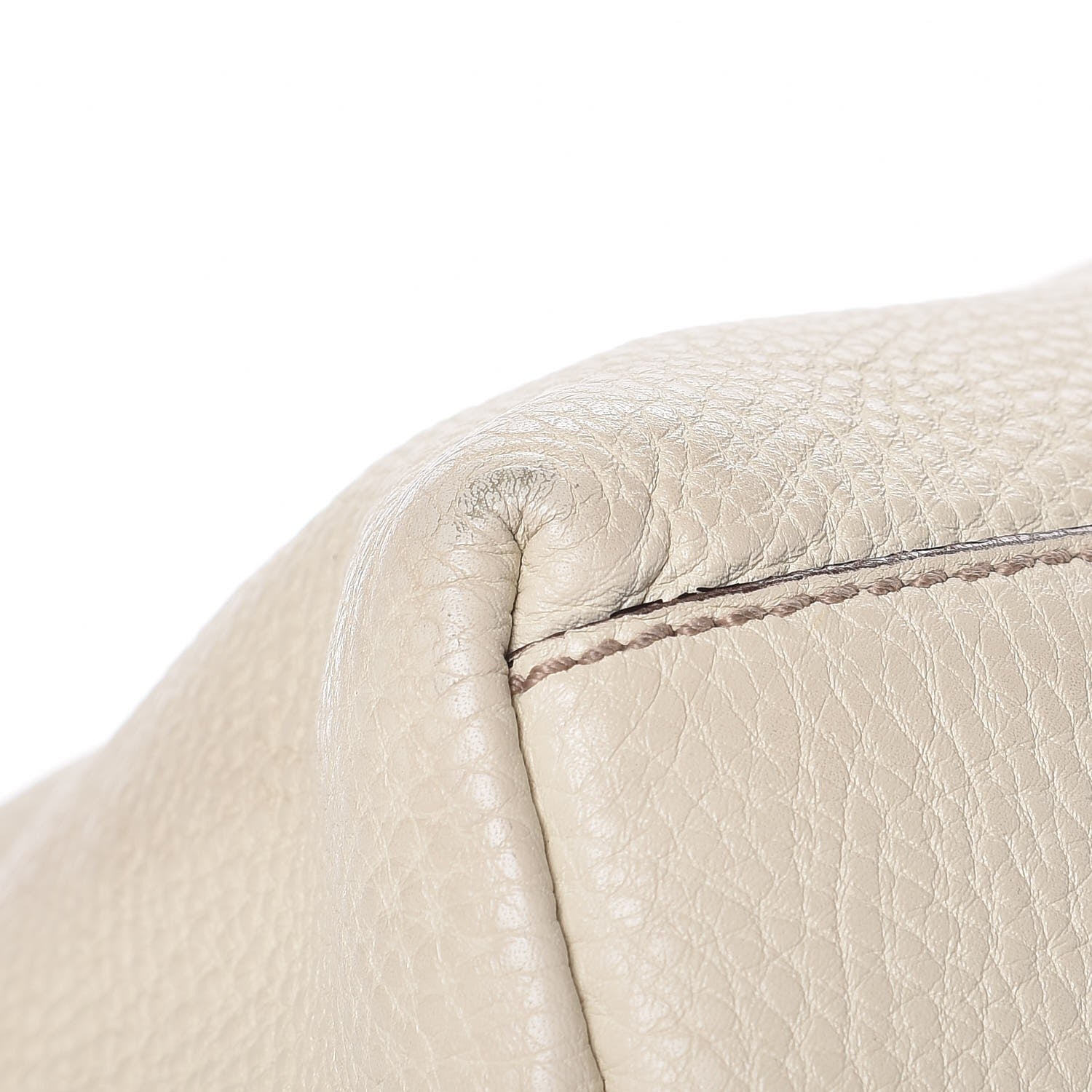 Gucci Pebbled Calfskin Medium Soho Chain Shoulder Bag Off White 12 of 16