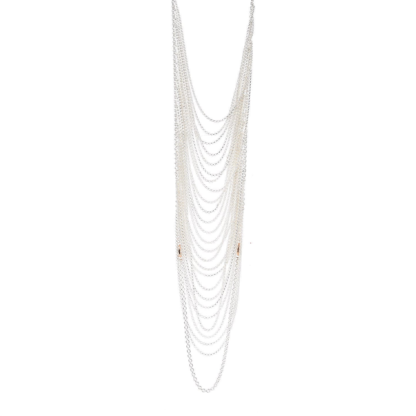 Sterling Silver 18K Rose Gold Collier Carr Farandole Necklace