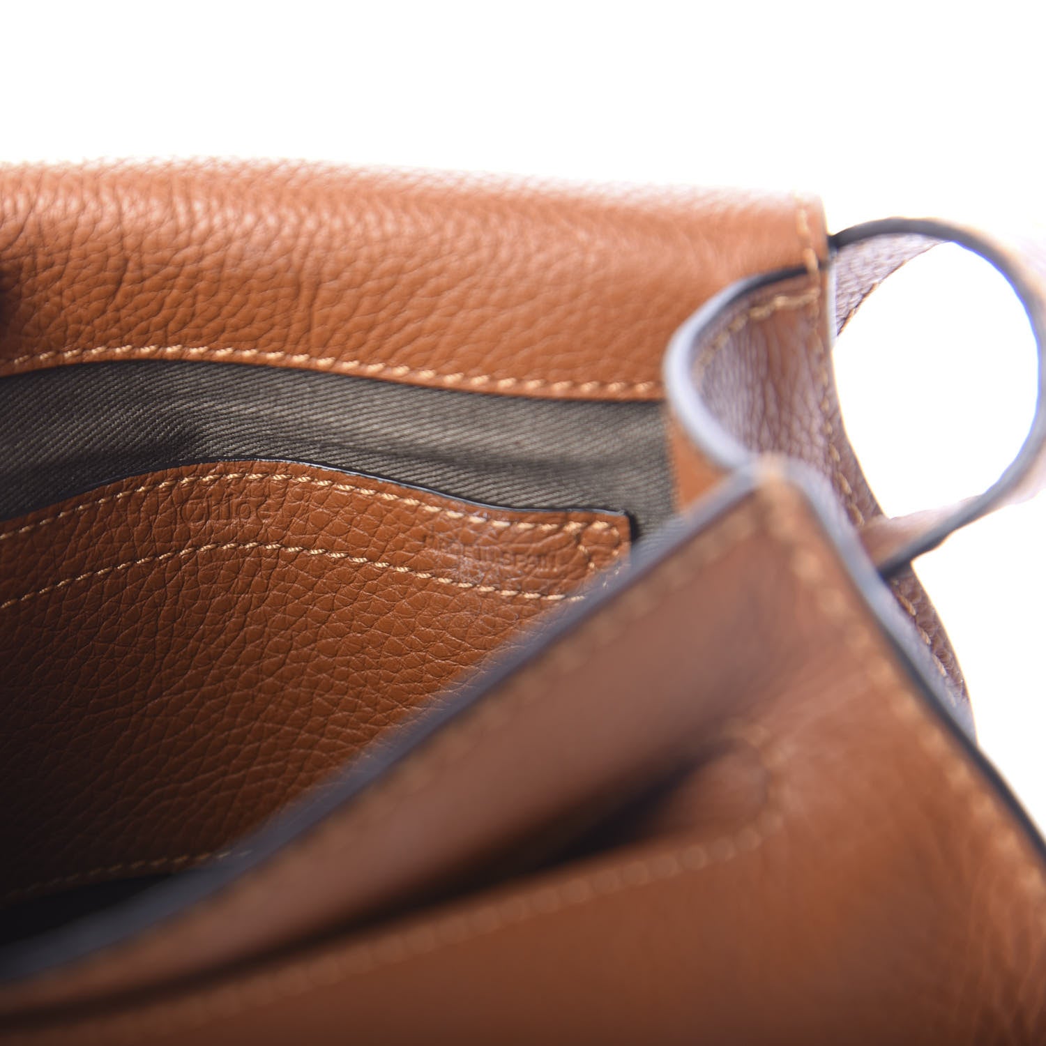 Chloe Calfskin Mini Marcie Round Crossbody Bag Tan 8 of 10
