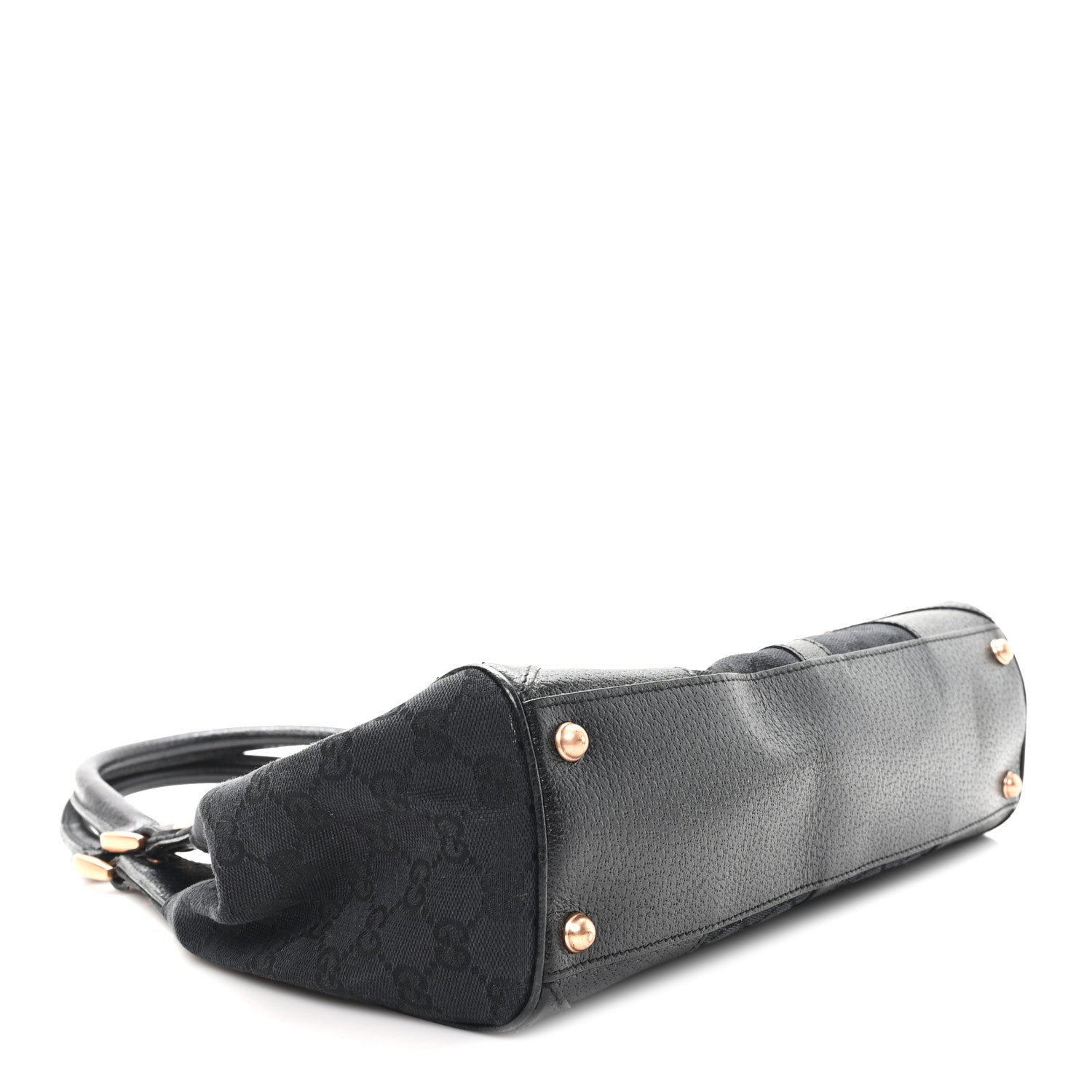 Gucci Monogram Calfskin Large Bardot Tote Black 4 of 13