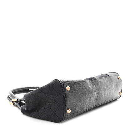 Gucci Monogram Calfskin Large Bardot Tote Black 4 of 13
