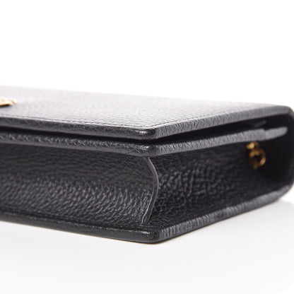 Gucci Calfskin Mini GG Marmont Chain Wallet Black 8 of 9