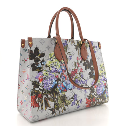 Louis Vuitton Metallic Monogram LV Garden OnTheGo MM Silver 2 of 9