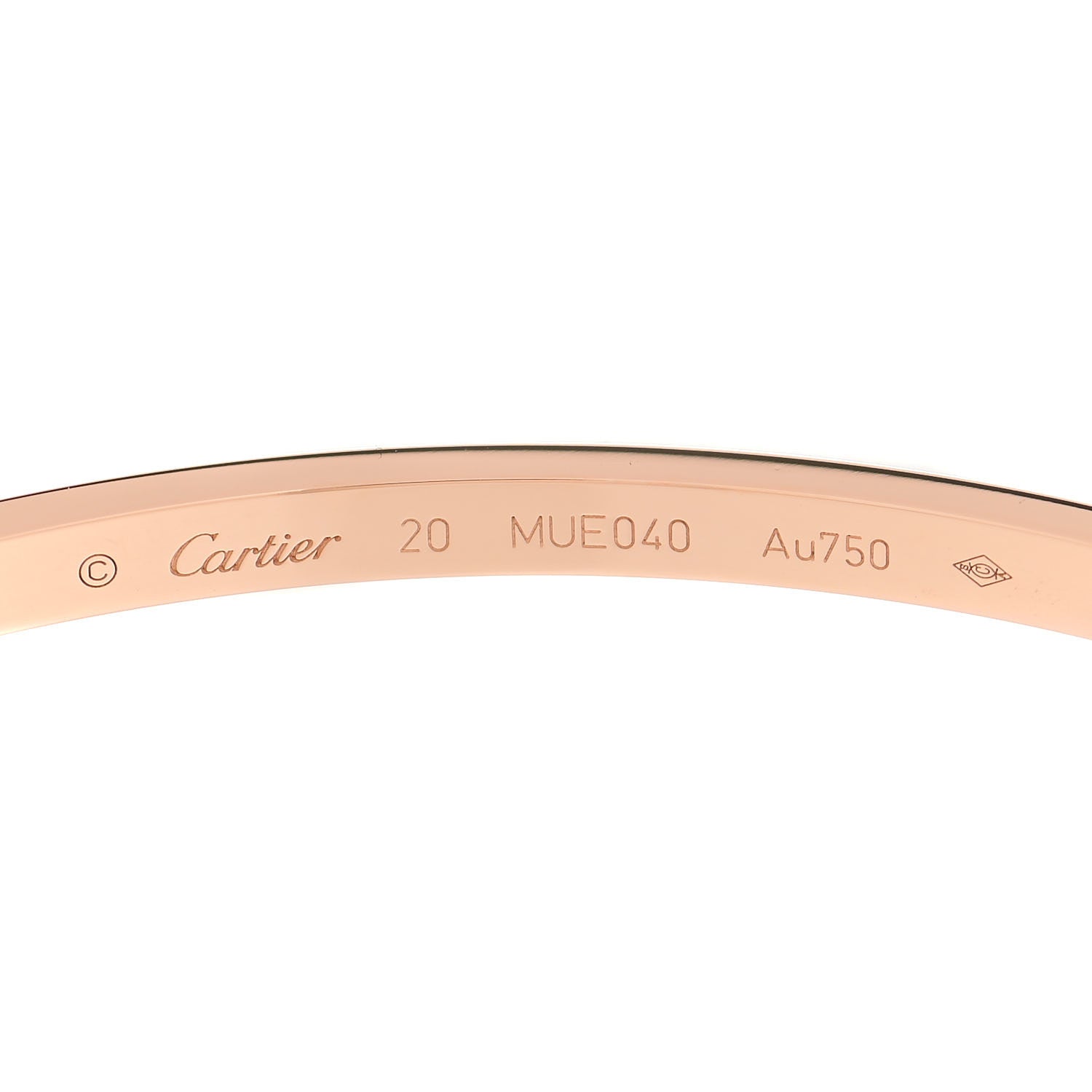 Cartier 18K Pink Gold Small LOVE Bracelet 20 5 of 6