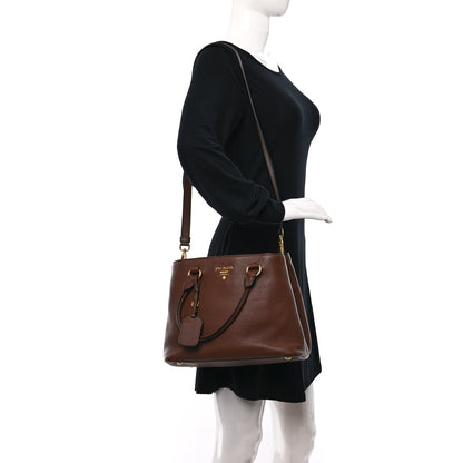 Prada Vitello Daino Tote Brown 2 of 9