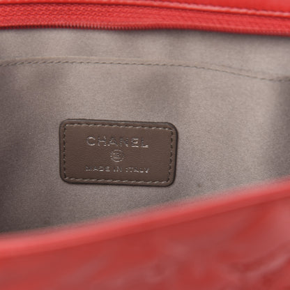 Chanel Patent Calfskin Lucky Symbols Pochette Red 6 of 15