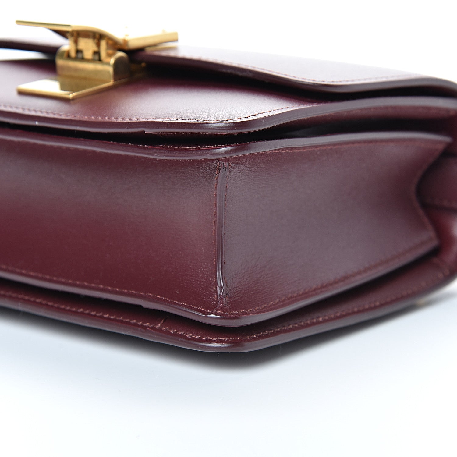 Celine Box Calfskin Small Classic Box Flap Bag Burgundy 9 of 9