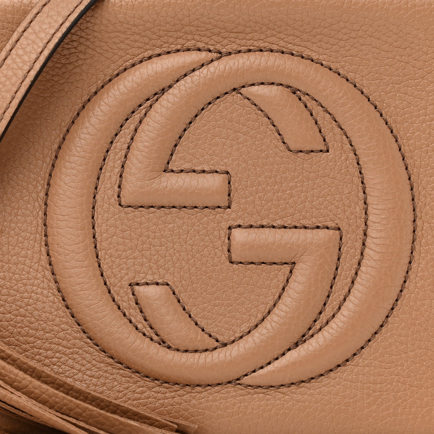 Gucci Pebbled Calfskin Small Soho Disco Bag Camelia 10 of 13