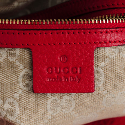 Gucci Pebbled Calfskin Medium Diana Bamboo Shoulder Bag Red 6 of 7
