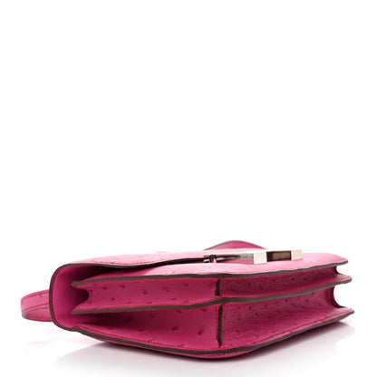 Hermes Ostrich Constance 18 Rose Pourpre 4 of 10