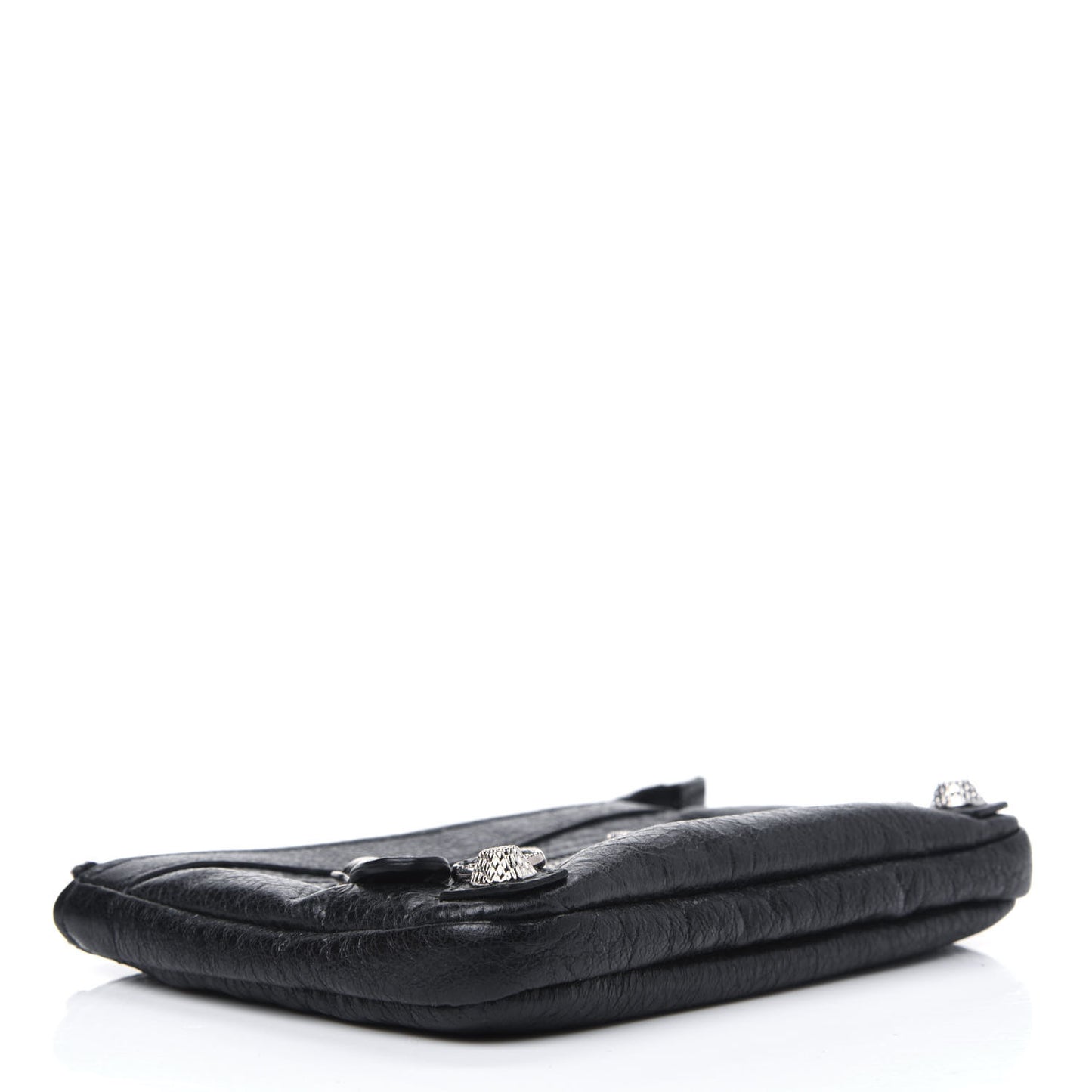 Agneau Giant 12 Silver Hardware M Porte-Monnaie Coin Purse Black