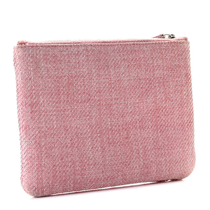 Chanel Canvas Small Deauville Pouch Pink 3 of 9